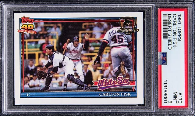 1991 Topps Desert Shield Carlton Fisk #170 card image