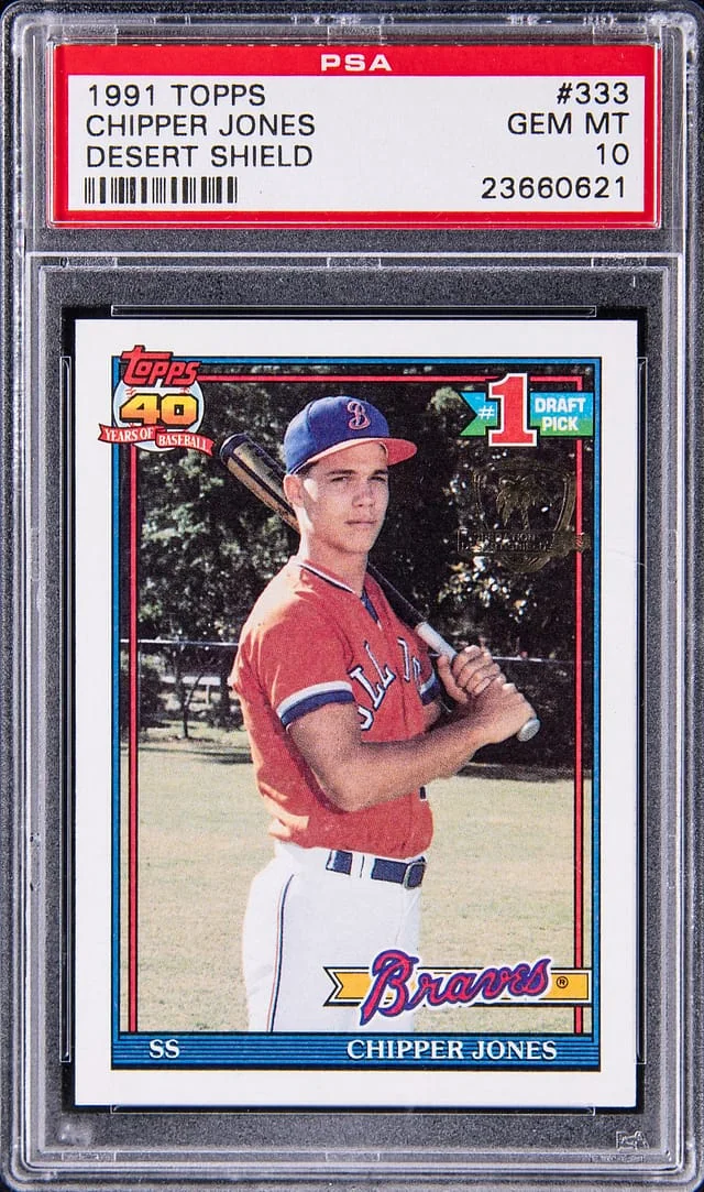 1991 Topps Desert Shield Chipper Jones #333 card image