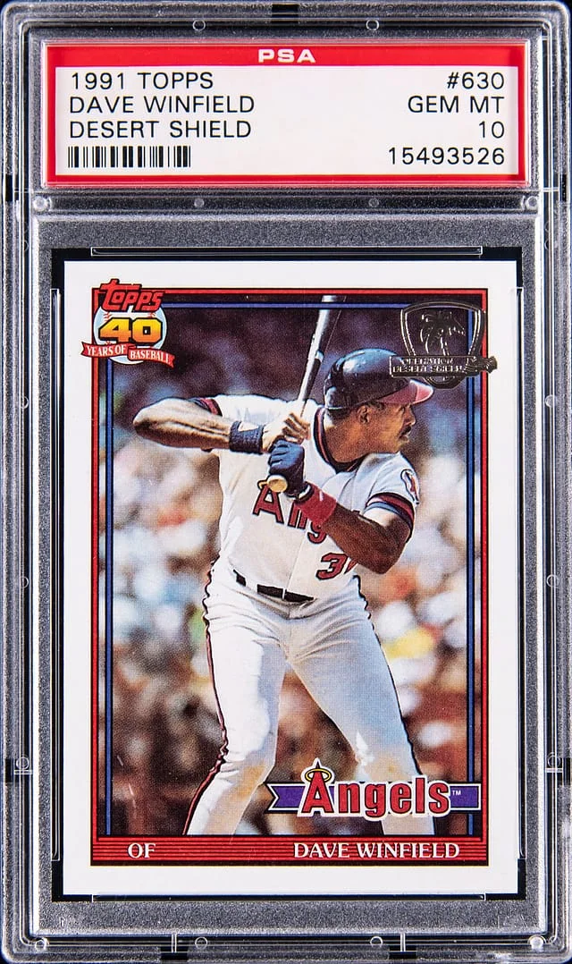 1991 Topps Desert Shield Dave Winfield #630 card image
