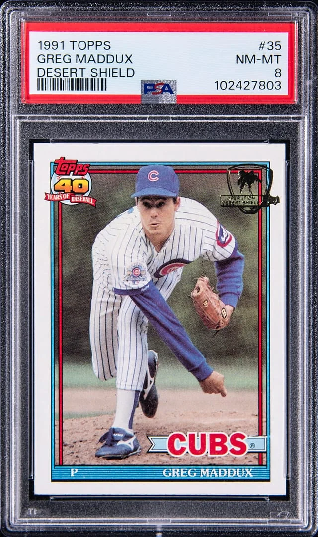 1991 Topps Desert Shield Greg Maddux #35 card image