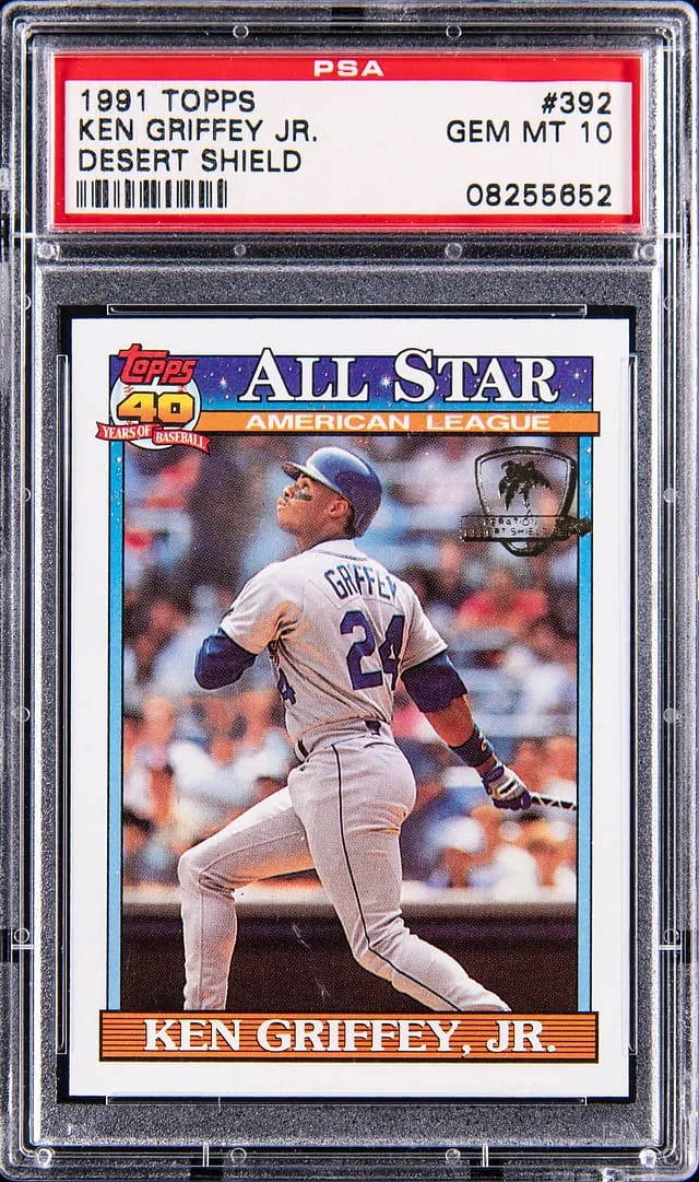 1991 Topps Desert Shield Ken Griffey Jr. #392 card image