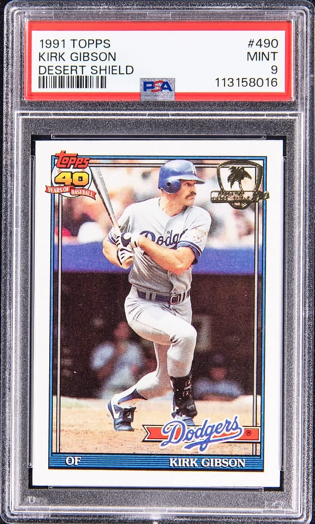 1991 Topps Desert Shield Kirk Gibson #490 card image