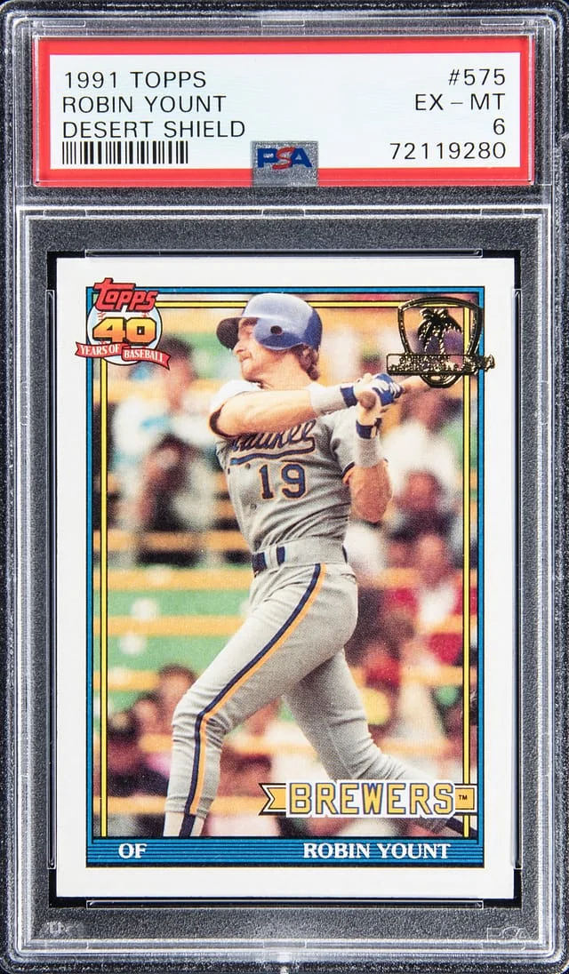 1991 Topps Desert Shield Robin Yount #575 card image