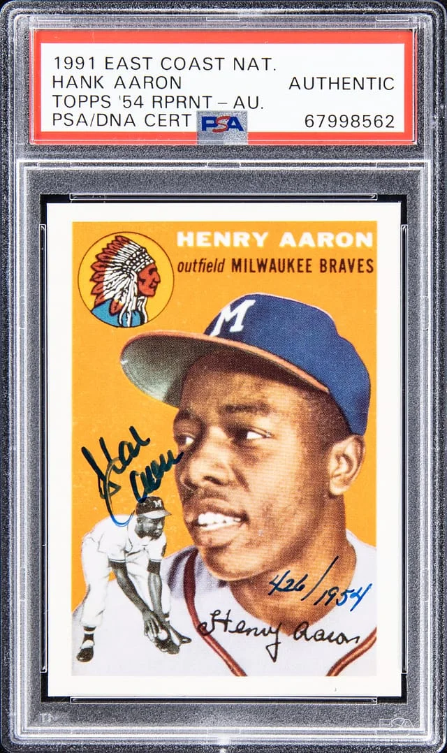1991 Topps East Coast National Reprint Hank Aaron #no-number card image