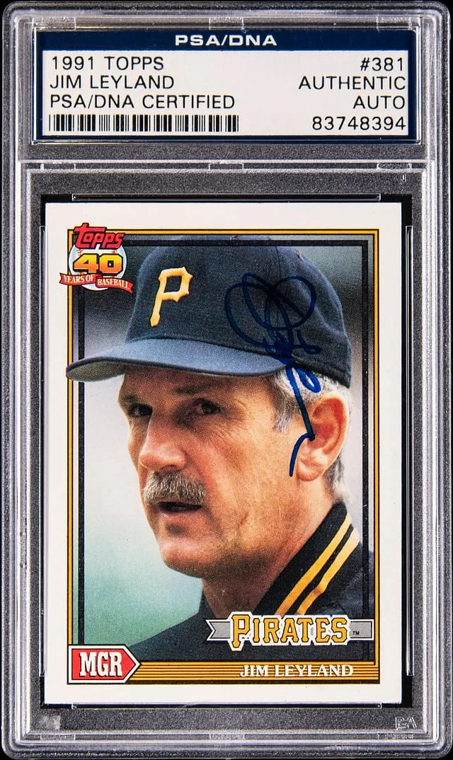 1991 Topps Jim Leyland #381 card image