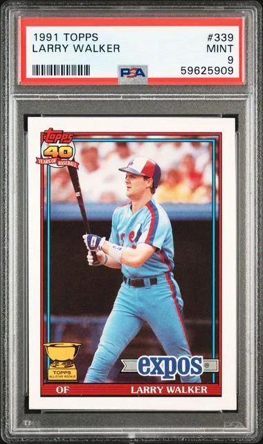 1991 Topps Larry Walker #339 card image