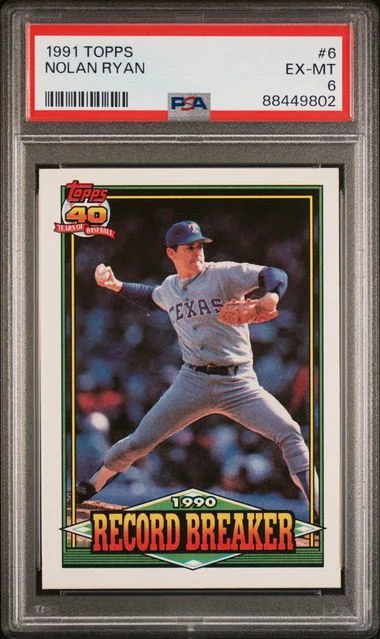 1991 Topps Nolan Ryan #6 card image