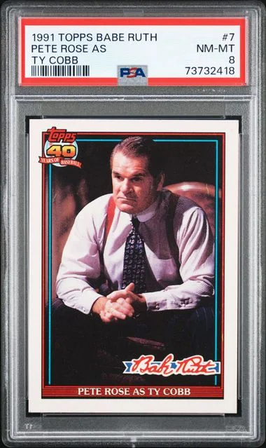 1991 Topps Pete Rose As Ty Cobb Babe Ruth #7 card image
