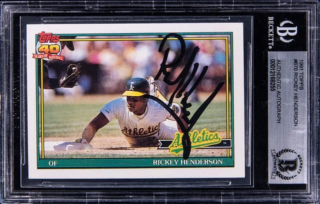 1991 Topps Rickey Henderson #670 card image
