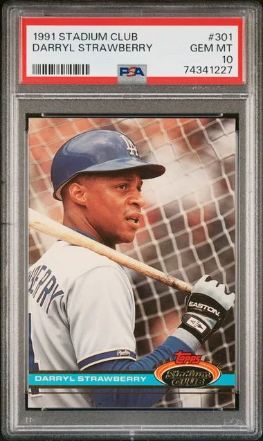 1991 Topps Stadium Club Darryl Strawberry #301 card image