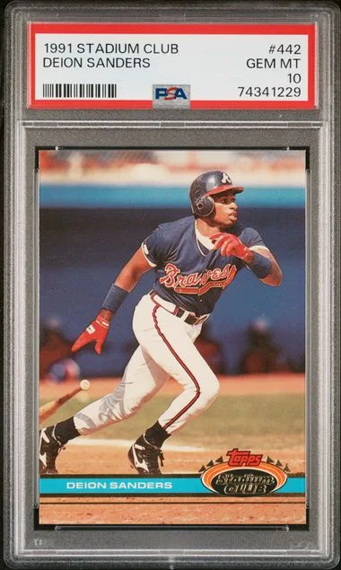 1991 Topps Stadium Club Deion Sanders #442 card image