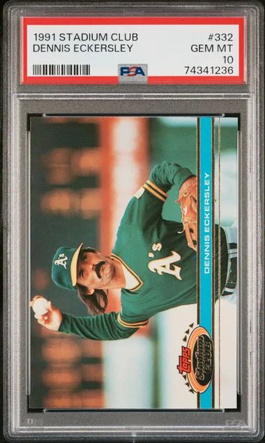 1991 Topps Stadium Club Dennis Eckersley #332 card image