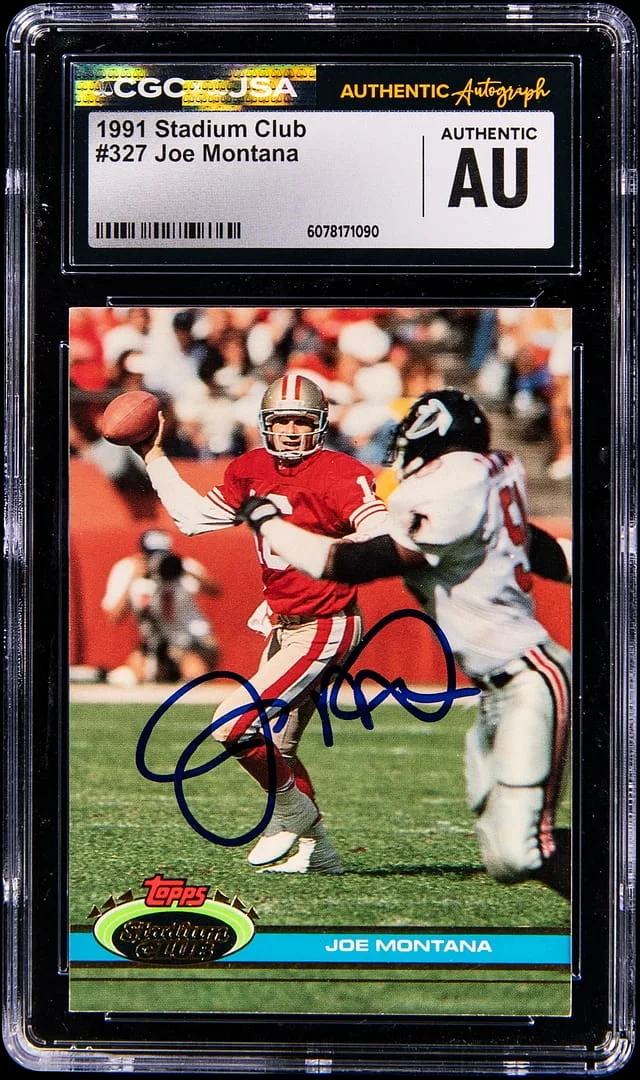 1991 Topps Stadium Club Joe Montana #327 card image