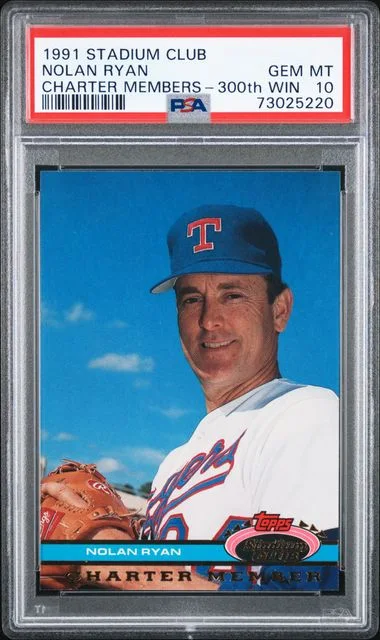 1991 Topps Stadium Club Win Nolan Ryan Charter Members #300th card image