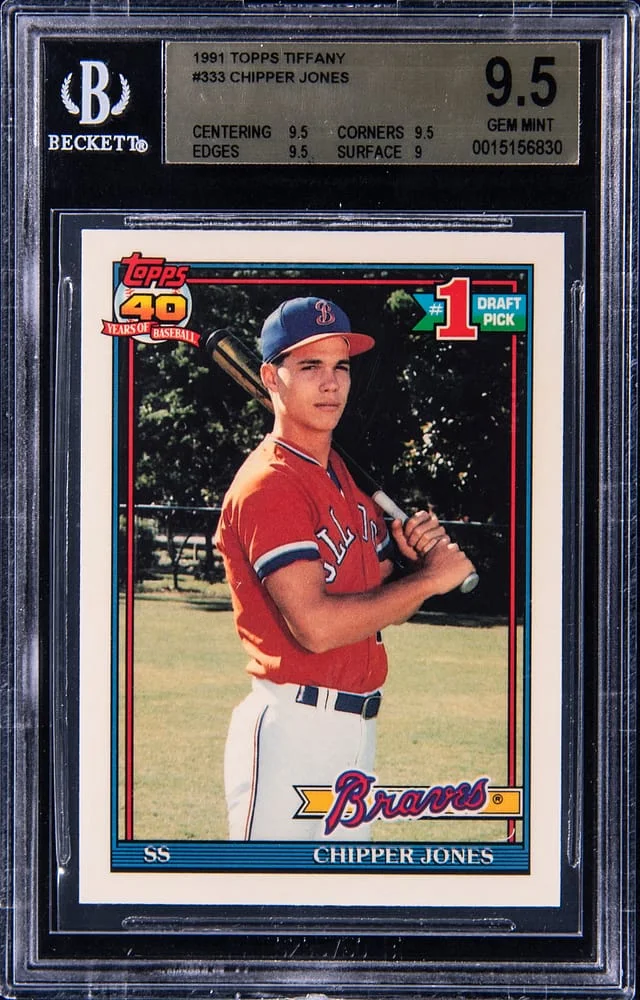 1991 Topps Tiffany Chipper Jones #333 card image