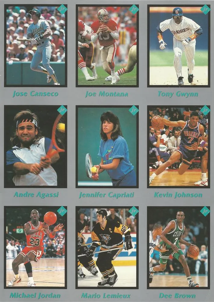1991 Tuff Stuff Jr. Magazine Michael Jordan Panels #19-27 card image
