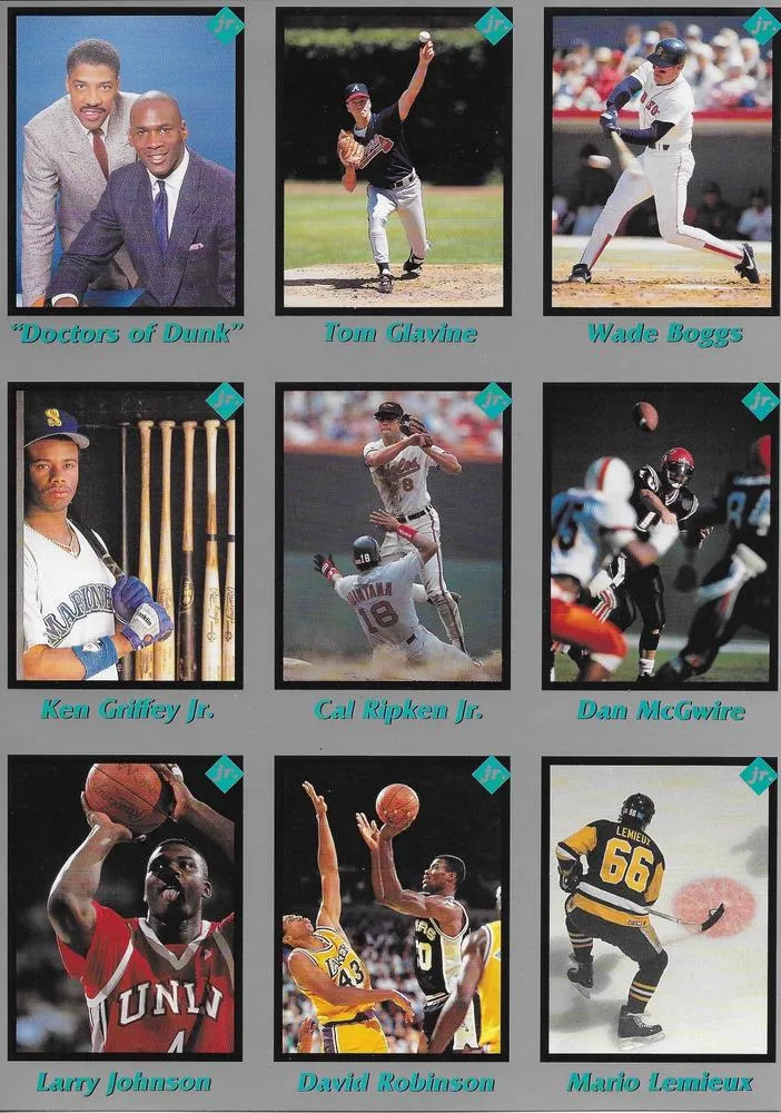 1991 Tuff Stuff Jr. Magazine Michael Jordan Panels #28-36 card image