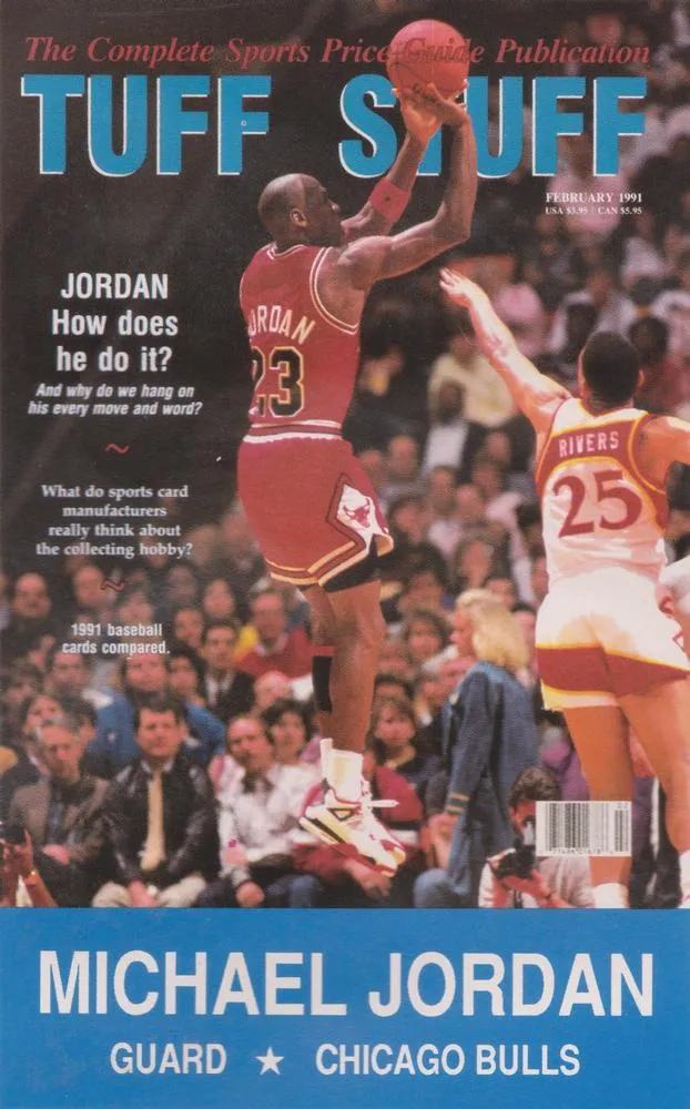 1991 Tuff Stuff Magazine Postcard Inserts Michael Jordan #5 card image