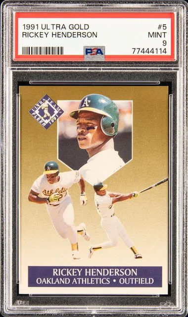 1991 Ultra Rickey Henderson Gold #5 card image