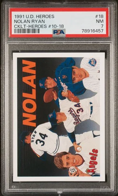 1991 Upper Deck 18 Nolan Ryan Heroes Nolan Ryan Checklist-Heroes #10-18 card image