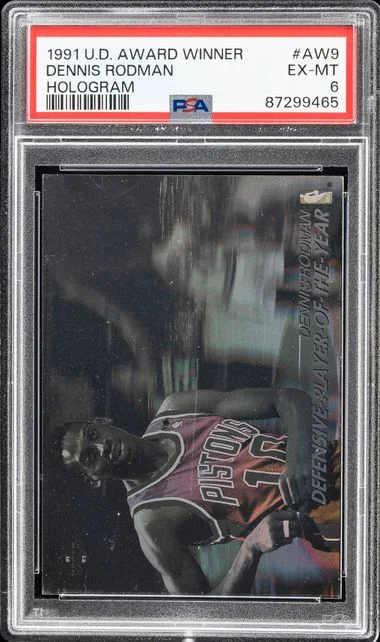 1991 Upper Deck Dennis Rodman Award Winner Hologram #AW9 card image