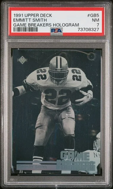 1991 Upper Deck Emmitt Smith Game Breakers Hologram #GB5 card image