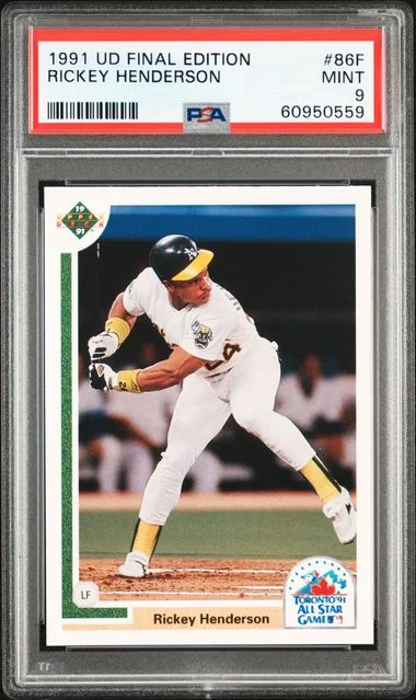 1991 Upper Deck Final Edition Rickey Henderson #86F card image