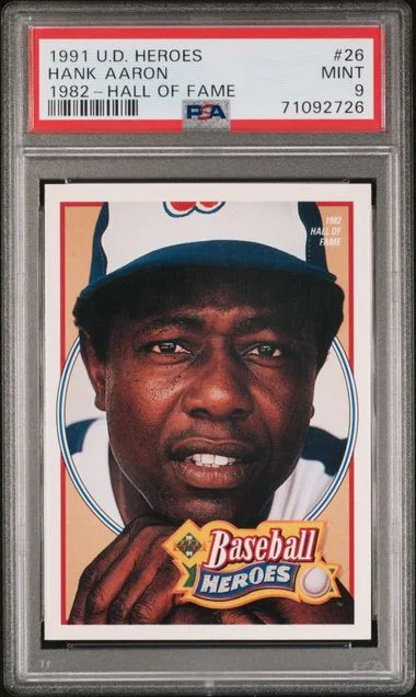 1991 Upper Deck Hank Aaron Heroes '82 Hall Of Fame #26 card image