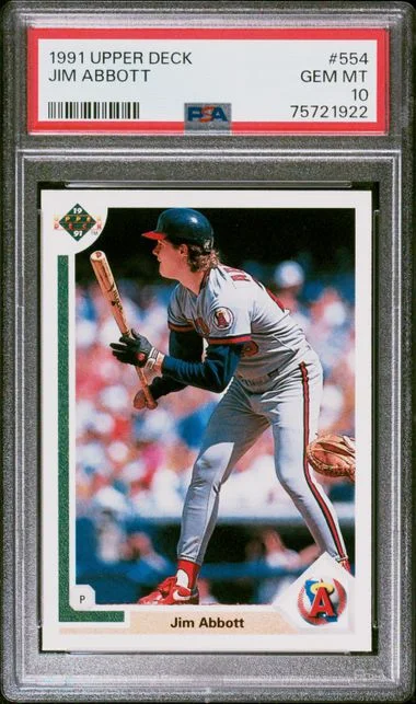 1991 Upper Deck Jim Abbott #554 card image