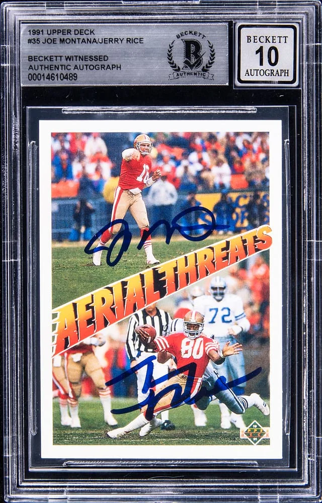 1991 Upper Deck Joe Montana/Jerry Rice #35 card image