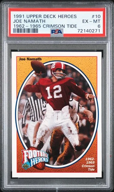 1991 Upper Deck Joe Namath Heroes 1962-1965 Crimson Tide #10 card image