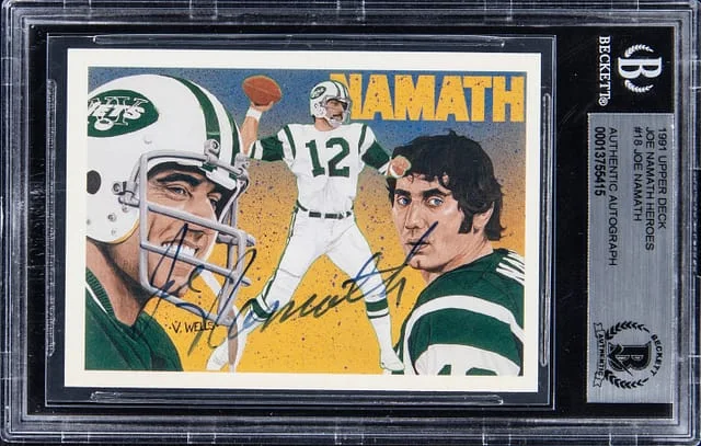 1991 Upper Deck Joe Namath Heroes #18 card image