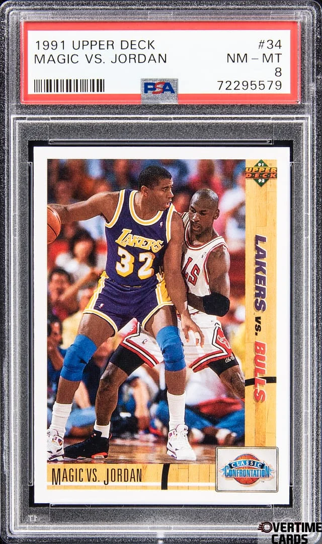 1991 Upper Deck Magic Johnson, Michael Jordan Magic VS. Jordan #34 card image