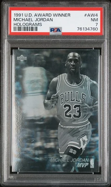 1991 Upper Deck Michael Jordan Award Winner Hologram #Aw4 card image