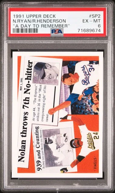 1991 Upper Deck Nolan Ryan/Rickey Henderson A Day To Remember #SP2 card image