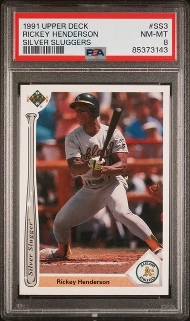 1991 Upper Deck Rickey Henderson Silver Sluggers #SS3 card image