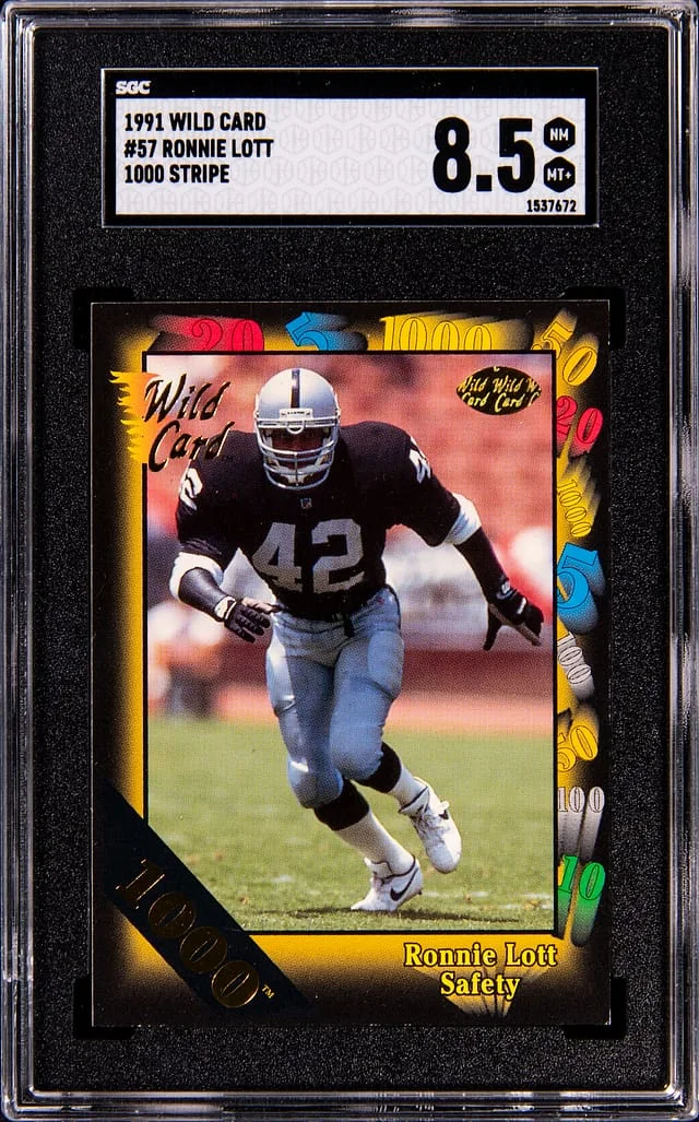 1991 Wild Card 1000 Stripe Ronnie Lott #57 card image