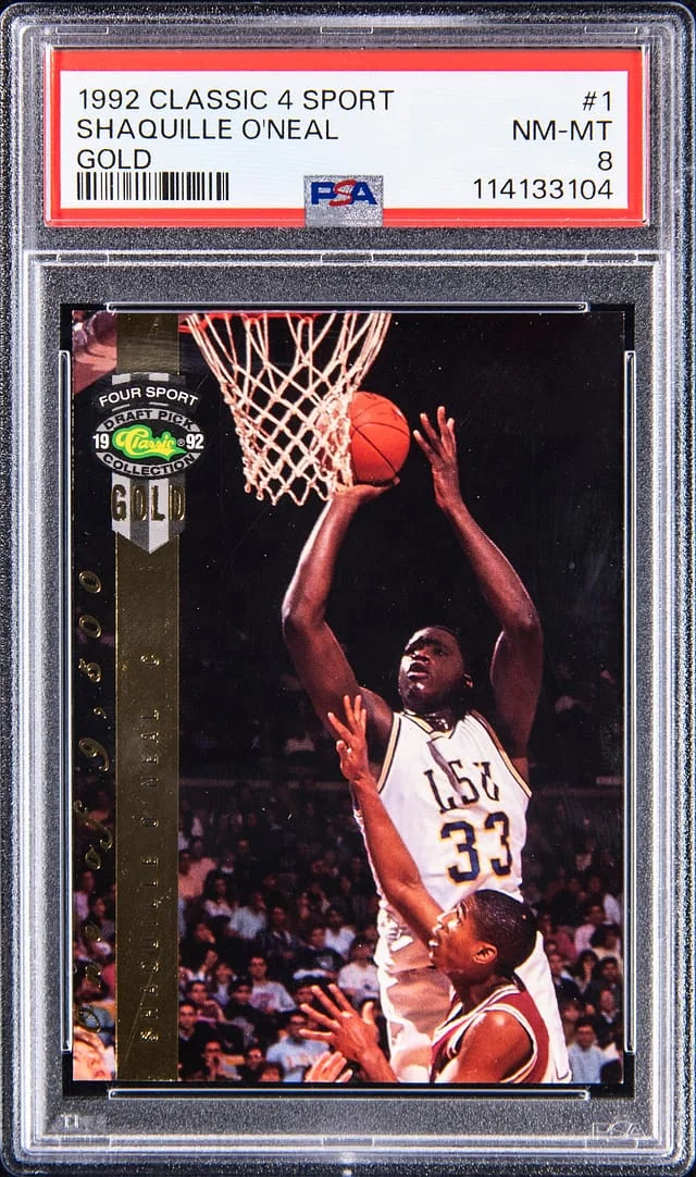 1992-93 Classic 4 Sport Gold Shaquille O'Neal #1 card image