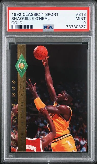 1992-93 Classic 4 Sport Gold Shaquille O'Neal #318 card image
