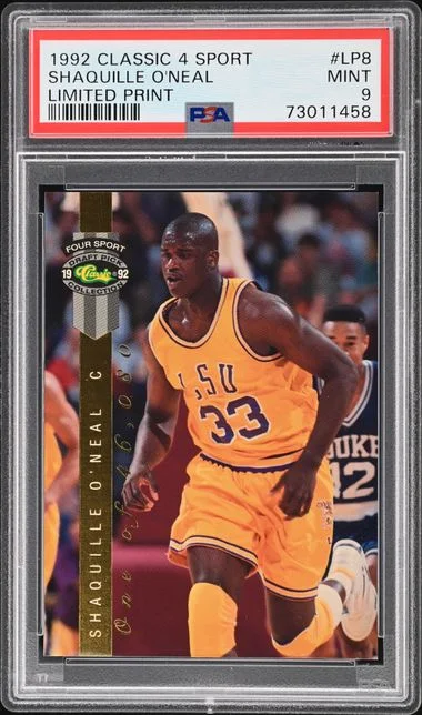 1992-93 Classic 4 Sport Limited Print Shaquille O'Neal #LP8 card image