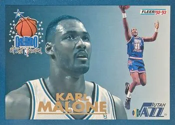 1992-93 Fleer Karl Malone [All-Stars] All-Stars #17 card image