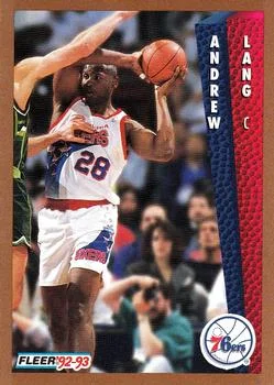 1992-93 Fleer Andrew Lang #406 card image