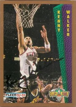 1992-93 Fleer Kenny Walker AU [Autographed Embossed Stamp] Autographed Embossed Stamp #277 card image