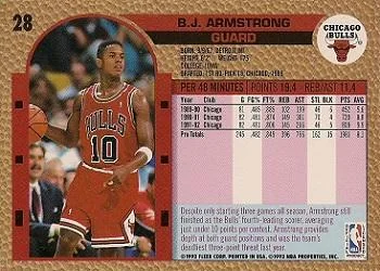 1992-93 Fleer B.J. Armstrong #28 card back image