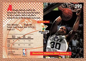 1992-93 Fleer Blue Edwards SD #290 card back image