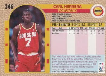 1992-93 Fleer Carl Herrera #346 card back image