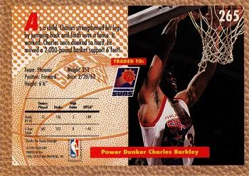 1992-93 Fleer Charles Barkley SD #265 card back image