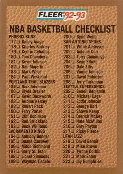 1992-93 Fleer Checklist: 177-264 #264 card image