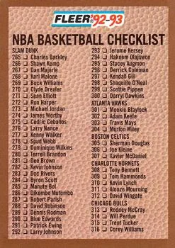 1992-93 Fleer Checklist: 265-354 #443 card image