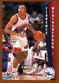 1992-93 Fleer Clarence Weatherspoon #409 card image